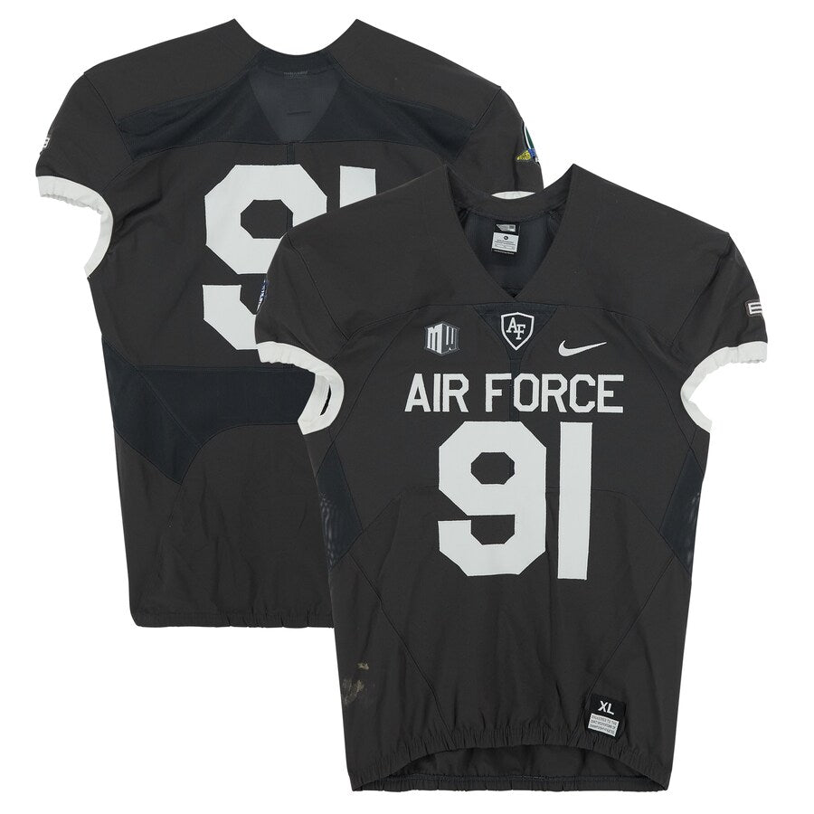 Air Force Falcons Team-Issued #91 Gray Jersey from the 2018 NCAA Football Season