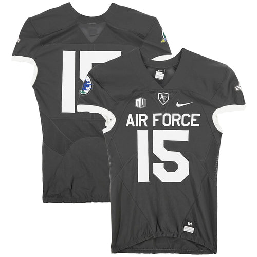Air Force Falcons Team-Issued #15 Gray Jersey from the 2018 NCAA Football Season