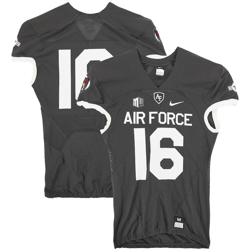 Air Force Falcons Team-Issued #16 Gray Jersey from the 2018 NCAA Football Season