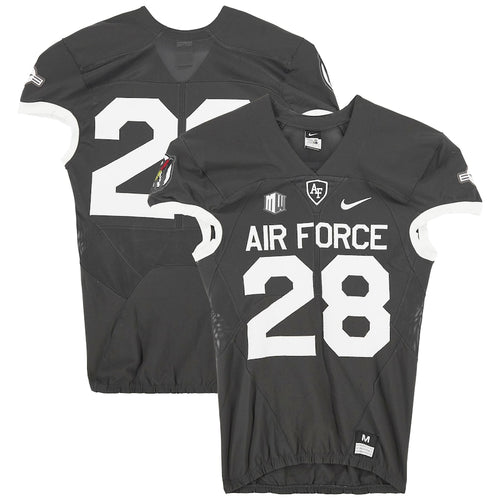 Air Force Falcons Team-Issued #28 Gray Jersey from the 2018 NCAA Football Season