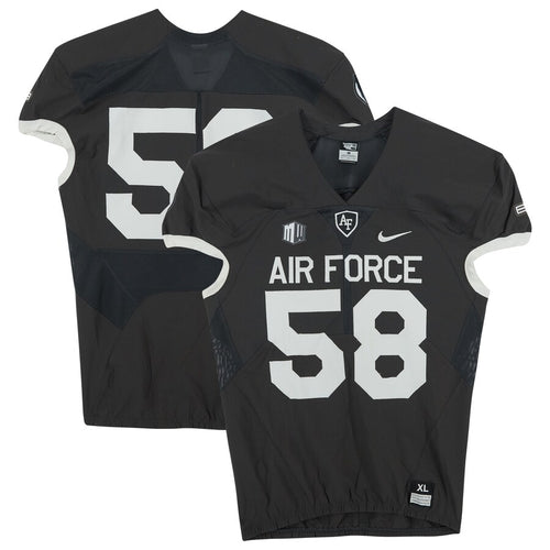 Air Force Falcons Team-Issued #58 Gray Jersey from the 2018 NCAA Football Season
