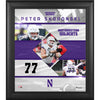 Peter Skoronski Northwestern Wildcats Framed 15'' x 17'' Stitched Stars Collage