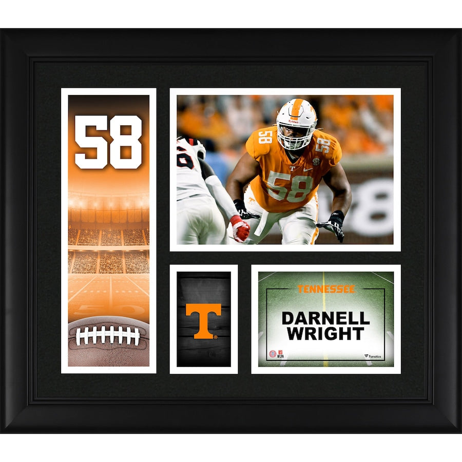 Darnell Wright Tennessee Volunteers Framed 15'' x 17'' Player Collage