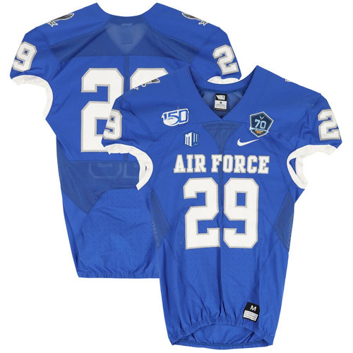 Air Force Falcons Team-Issued #29 Blue Jersey with 150 Patch from the 2019 NCAA Football Season