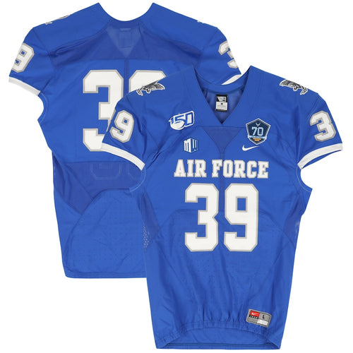 Air Force Falcons Team-Issued #39 Blue Jersey with 150 Patch from the 2019 NCAA Football Season