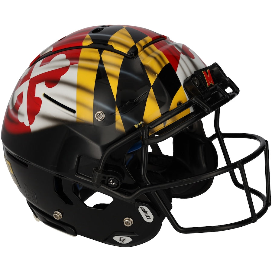 Maryland Terrapins Team-Issued Black Helmet from the 2021 NCAA Football Season - XJ05529524