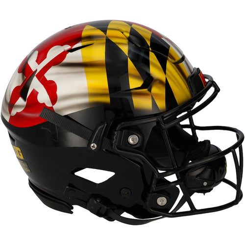 Maryland Terrapins Team-Issued Black Helmet from the 2021 NCAA Football Season - XJ05529532