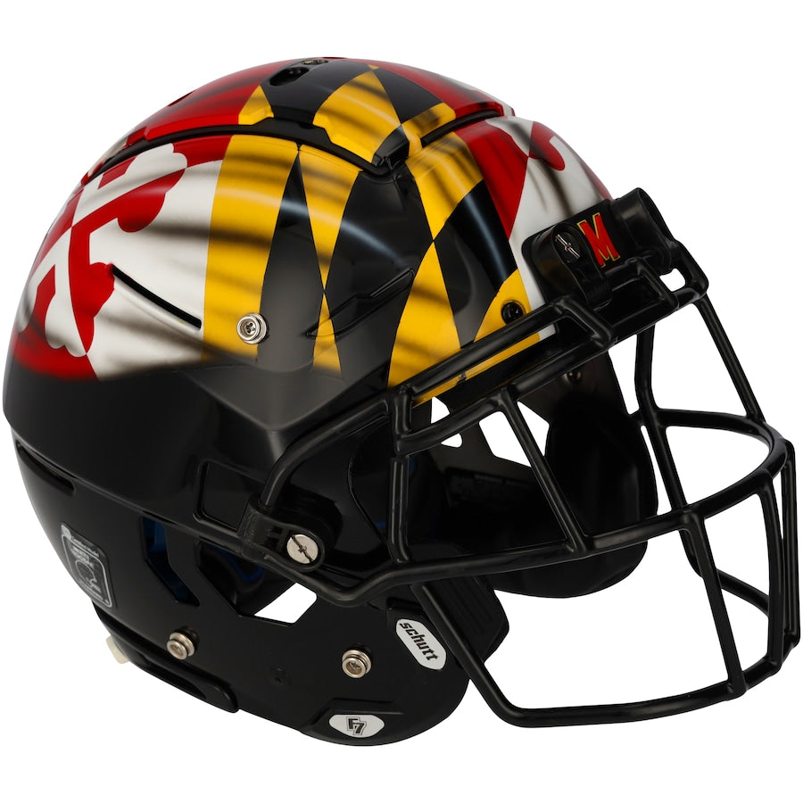 Maryland Terrapins Team-Issued Black Helmet from the 2021 NCAA Football Season - XJ05529544
