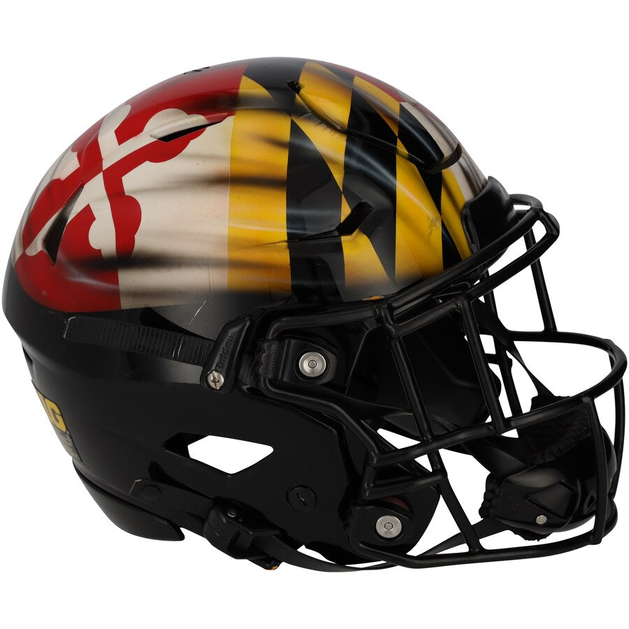 Maryland Terrapins Team-Issued Black Helmet from the 2021 NCAA Football Season - XJ05529563