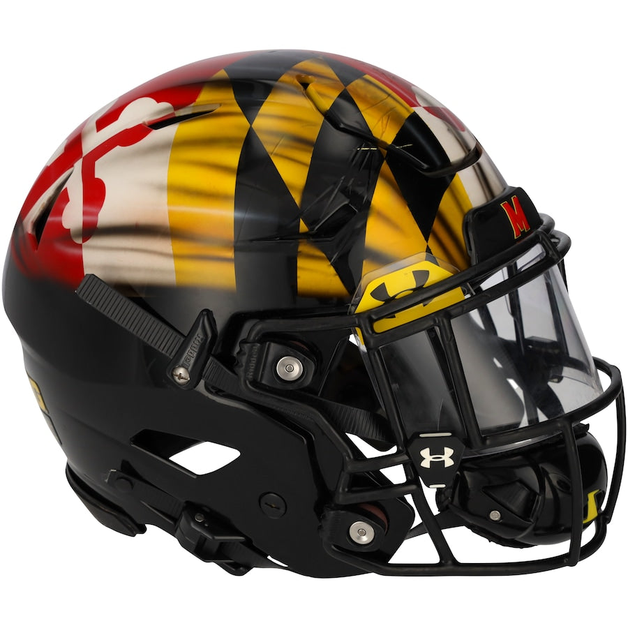 Maryland Terrapins Team-Issued Black Helmet from the 2021 NCAA Football Season - XJ05529567