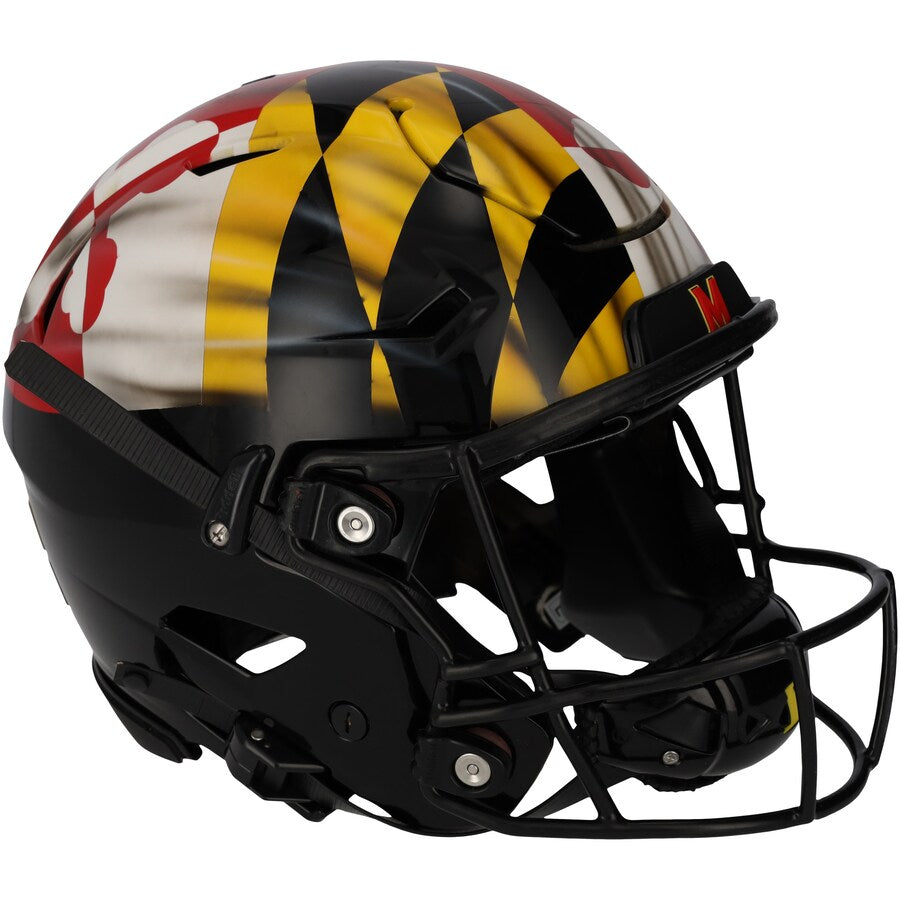 Maryland Terrapins Team-Issued Black Helmet from the 2021 NCAA Football Season - XJ05529571