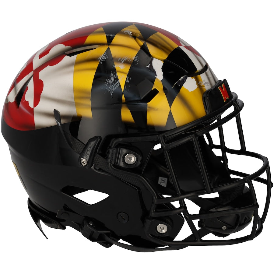 Maryland Terrapins Team-Issued Black Helmet from the 2021 NCAA Football Season - XJ05529583