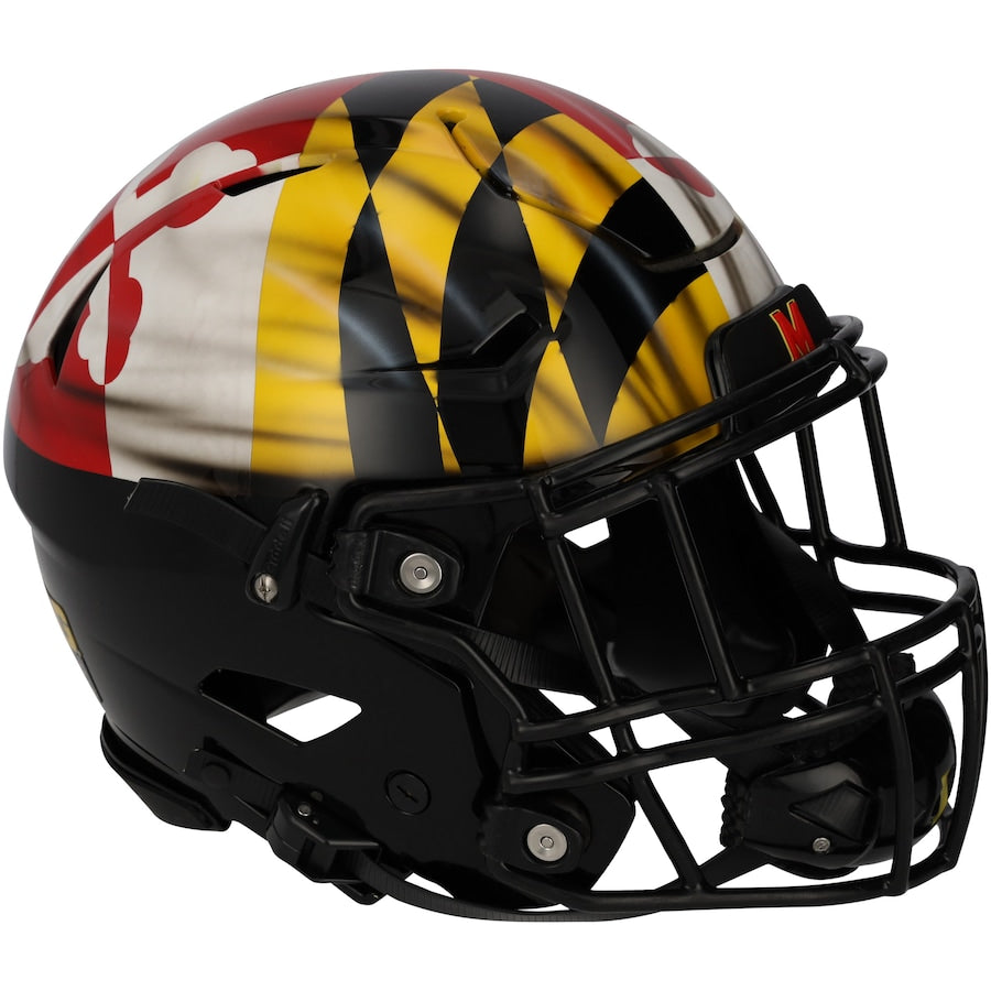 Maryland Terrapins Team-Issued Black Helmet from the 2021 NCAA Football Season - XJ05529592