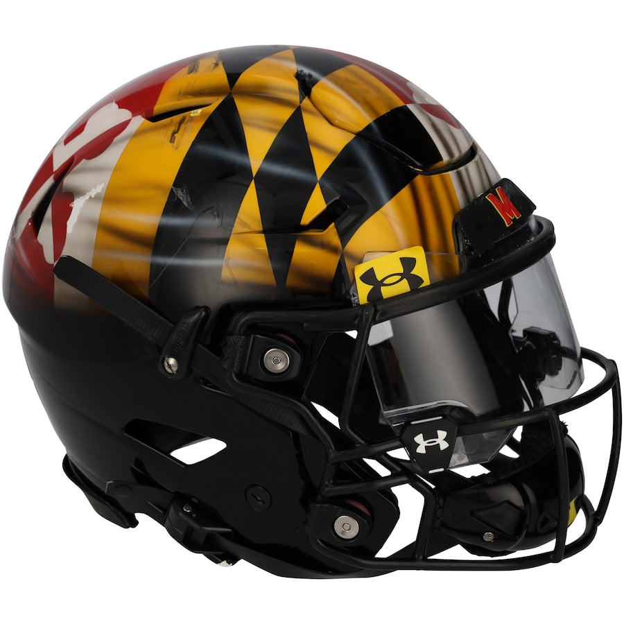 Maryland Terrapins Team-Issued Black Helmet from the 2021 NCAA Football Season - XJ05529596