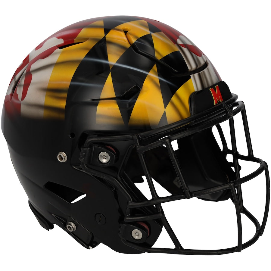 Maryland Terrapins Team-Issued Black Helmet from the 2021 NCAA Football Season - XJ05529597