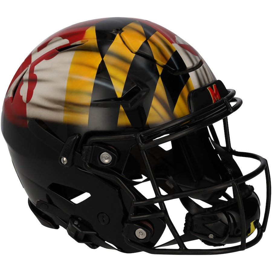 Maryland Terrapins Team-Issued Black Helmet from the 2021 NCAA Football Season - XJ05529599