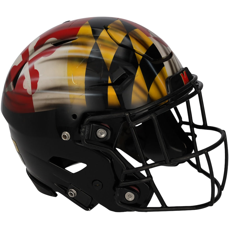 Maryland Terrapins Team-Issued Black Helmet from the 2021 NCAA Football Season - XJ05529601