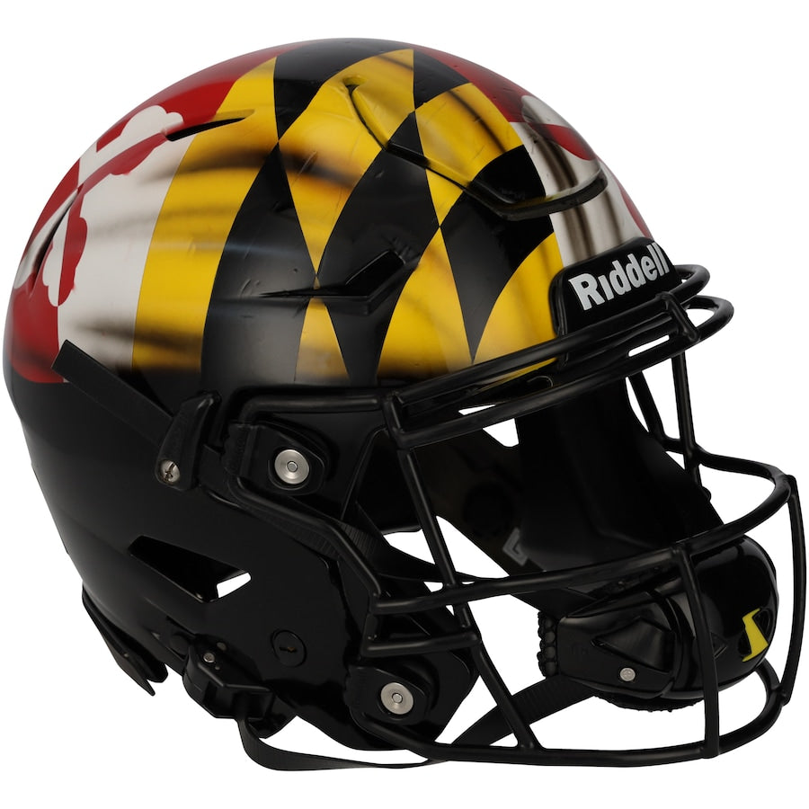 Maryland Terrapins Team-Issued Black Helmet from the 2021 NCAA Football Season - XJ05529602