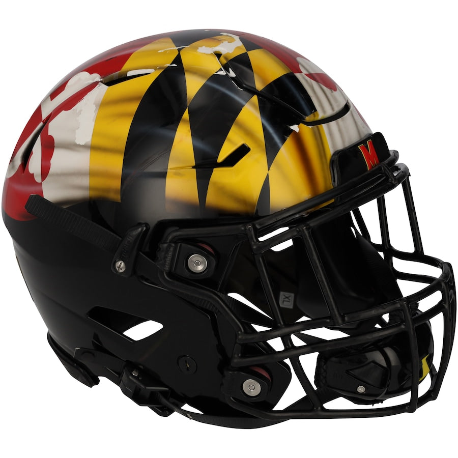 Maryland Terrapins Team-Issued Black Helmet from the 2021 NCAA Football Season - XJ05529603