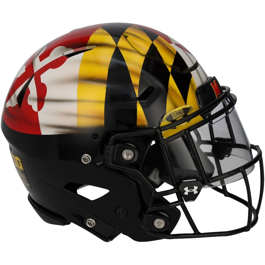 Maryland Terrapins Team-Issued Black Helmet from the 2021 NCAA Football Season - XJ05529608