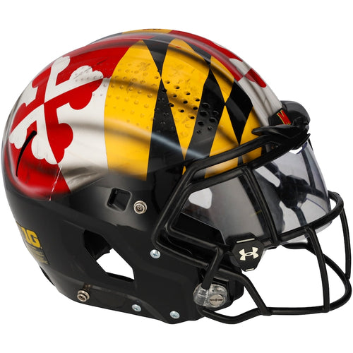Maryland Terrapins Team-Issued Black Helmet from the 2021 NCAA Football Season - XJ05529614