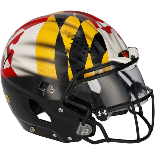 Maryland Terrapins Team-Issued Black Helmet from the 2021 NCAA Football Season - XJ05529615