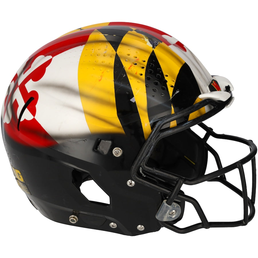 Maryland Terrapins Team-Issued Black Helmet from the 2021 NCAA Football Season - XJ05529618
