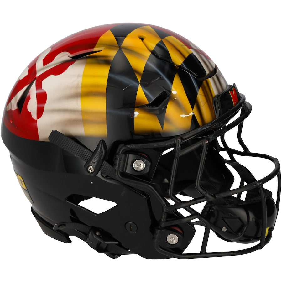 Maryland Terrapins Team-Issued Black Helmet from the 2021 NCAA Football Season - XJ05529623