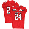 Texas Tech Red Raiders Team-Issued #24 Red Jersey with 150 Patch from the 2019 NCAA Football Season