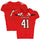 Texas Tech Red Raiders Team-Issued #41 Red Jersey with 150 Patch from the 2019 NCAA Football Season