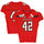 Texas Tech Red Raiders Team-Issued #42 Red Jersey with 150 Patch from the 2019 NCAA Football Season