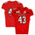 Texas Tech Red Raiders Team-Issued #43 Red Jersey with 150 Patch from the 2019 NCAA Football Season