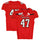 Texas Tech Red Raiders Team-Issued #47 Red Jersey with 150 Patch from the 2019 NCAA Football Season