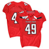 Texas Tech Red Raiders Team-Issued #49 Red Jersey with 150 Patch from the 2019 NCAA Football Season