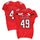 Texas Tech Red Raiders Team-Issued #49 Red Jersey with 150 Patch from the 2019 NCAA Football Season