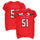 Texas Tech Red Raiders Team-Issued #51 Red Jersey with 150 Patch from the 2019 NCAA Football Season