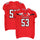 Texas Tech Red Raiders Team-Issued #53 Red Jersey with 150 Patch from the 2019 NCAA Football Season