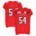 Texas Tech Red Raiders Team-Issued #54 Red Jersey with 150 Patch from the 2019 NCAA Football Season