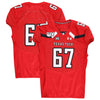 Texas Tech Red Raiders Team-Issued #67 Red Jersey with 150 Patch from the 2019 NCAA Football Season