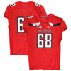 Texas Tech Red Raiders Team-Issued #68 Red Jersey with 150 Patch from the 2019 NCAA Football Season
