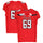Texas Tech Red Raiders Team-Issued #69 Red Jersey with 150 Patch from the 2019 NCAA Football Season