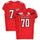 Texas Tech Red Raiders Team-Issued #70 Red Jersey with 150 Patch from the 2019 NCAA Football Season