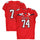 Texas Tech Red Raiders Team-Issued #74 Red Jersey with 150 Patch from the 2019 NCAA Football Season