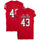 Texas Tech Red Raiders Team-Issued #43 Red Jersey from the 2017 NCAA Football Season