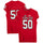 Texas Tech Red Raiders Team-Issued #50 Red Jersey from the 2017 NCAA Football Season