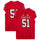 Texas Tech Red Raiders Team-Issued #51 Red Jersey from the 2017 NCAA Football Season
