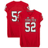 Texas Tech Red Raiders Team-Issued #52 Red Jersey from the 2017 NCAA Football Season