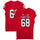 Texas Tech Red Raiders Team-Issued #68 Red Jersey from the 2017 NCAA Football Season