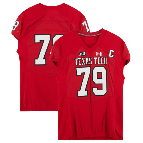 Texas Tech Red Raiders Team-Issued #79 Red Jersey from the 2017 NCAA Football Season