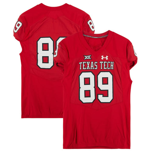 Texas Tech Red Raiders Team-Issued #89 Red Jersey from the 2017 NCAA Football Season